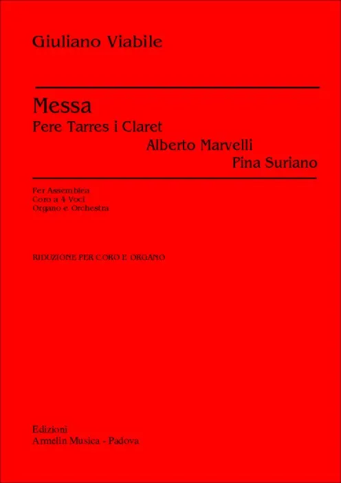 Armelin Musica Messa Pere Tarres i Claret noty pro mši