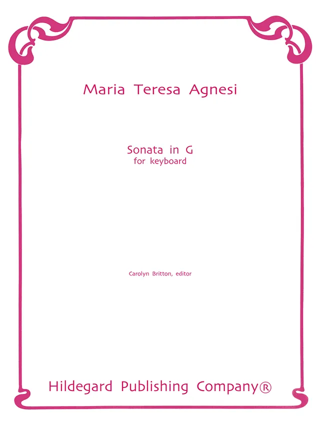 Hildegard Publishing Agnesi Sonata in G noty klavír cembalo
