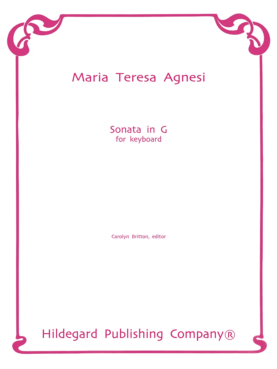 Hildegard Publishing Agnesi Sonata in G noty klavír cembalo
