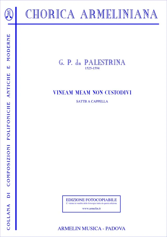 Armelin Musica Vineam meam non custodivi noty pro sbor
