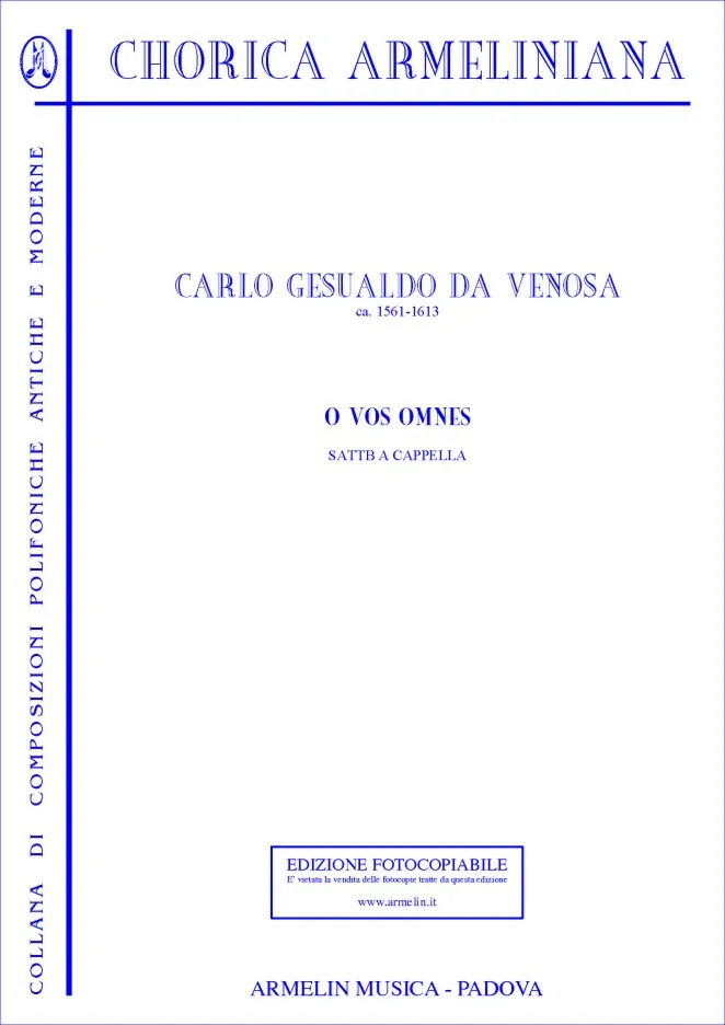 Armelin Musica O vos omnes noty pro sbor vokální skladba