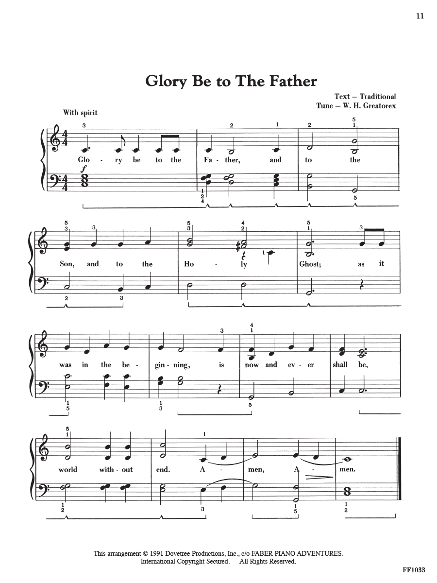 Faber FunTime Piano Hymns noty pro klavír level 3