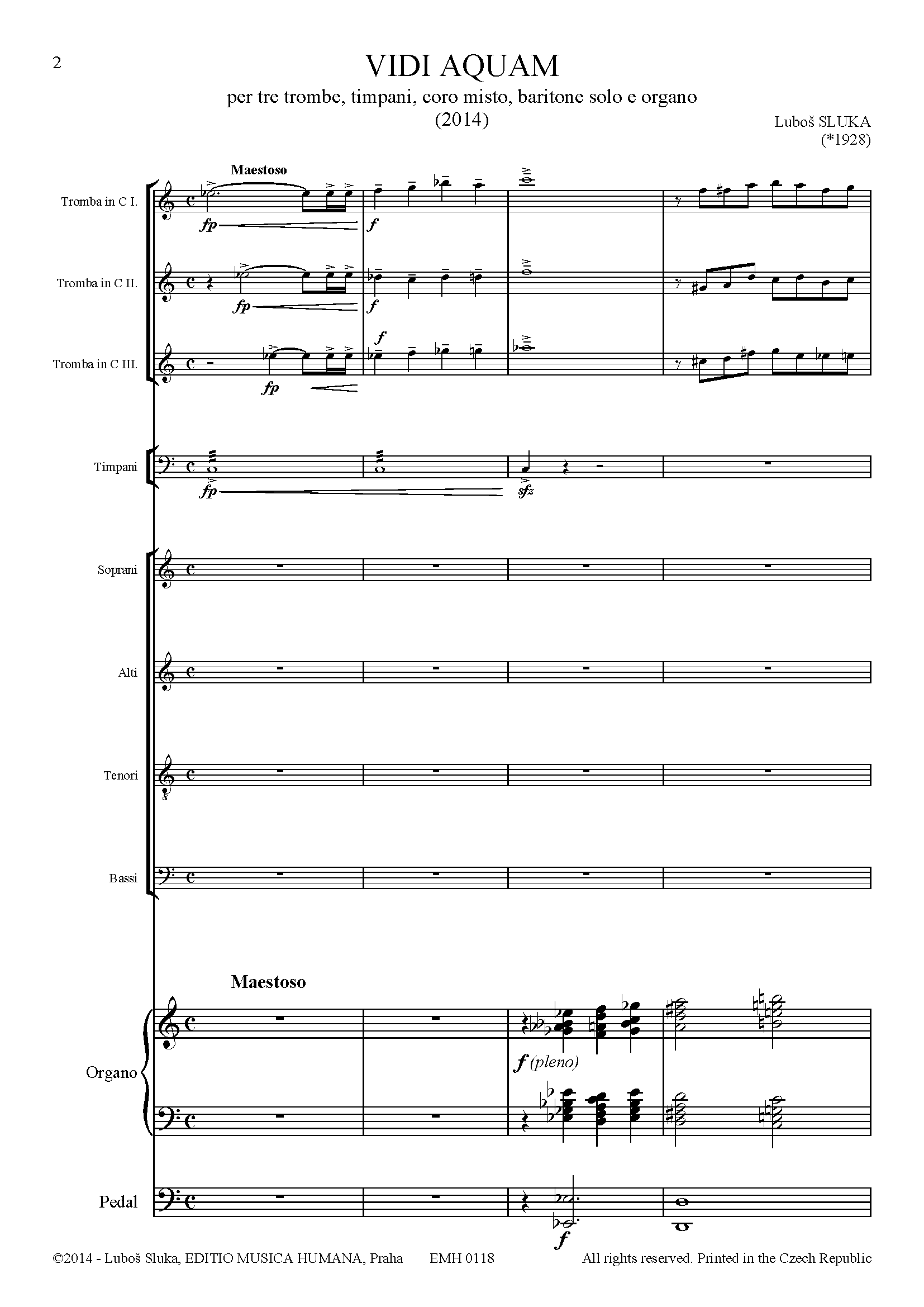 Editio Musica Humana Vidi Aquam noty pro sbor a varhany 22 stran