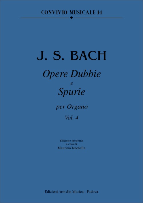 Armelin Musica Opere dubbie organo 4 noty varhany