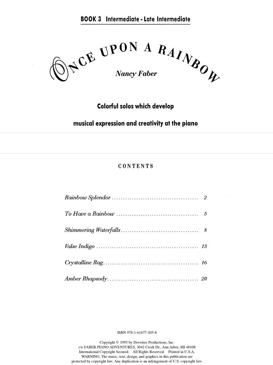 Faber Piano Adventures Once Upon a Rainbow Book 3 noty recitál