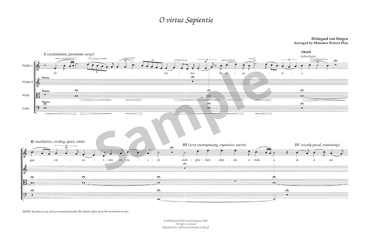 Hildegard Publishing Three Antiphons noty smyčcové kvarteto