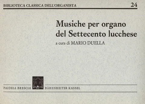 Armelin Musica Musiche per organo lucchese noty pro varhany