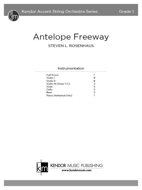 Kendor Antelope Freeway partitura pro smyčcový orchestr