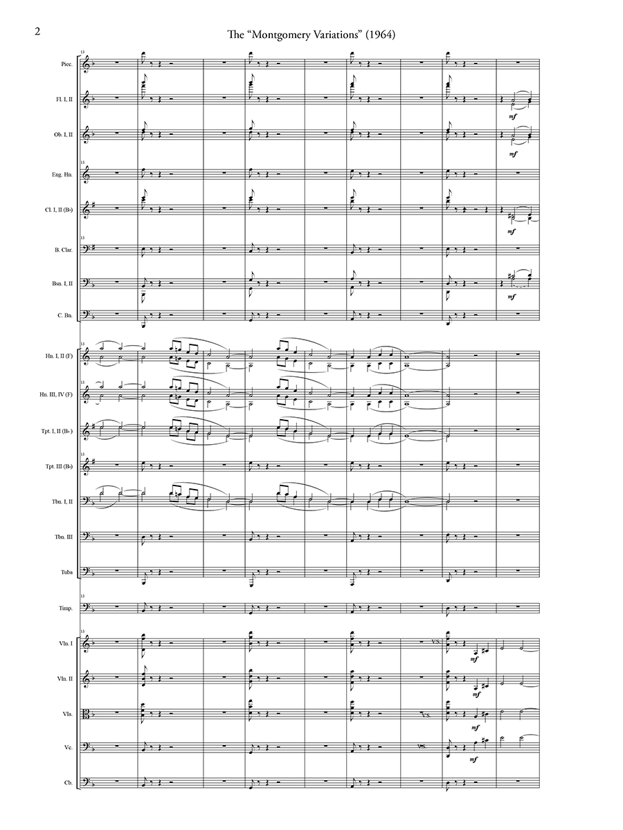 Hildegard Montgomery Variations Bonds studijní partitura