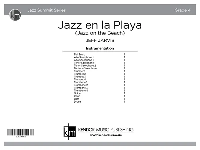 Kendor Music Jazz en la Playa partitura salsa