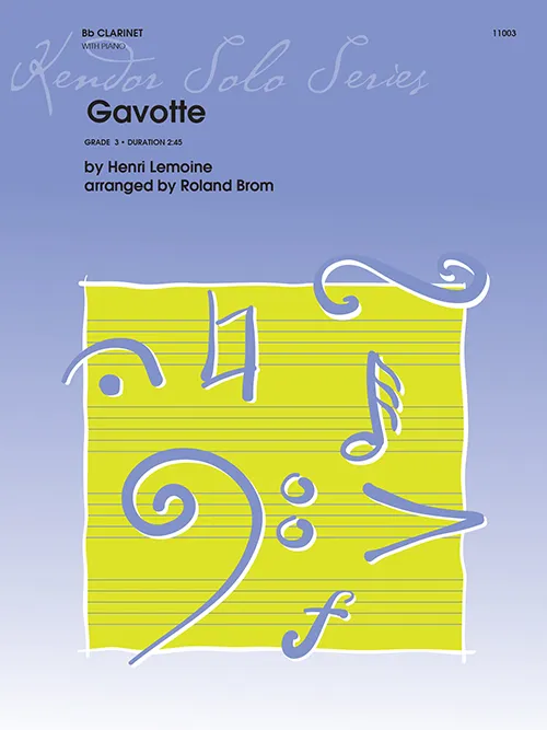Kendor Music Gavotte noty pro klarinet s klavírem