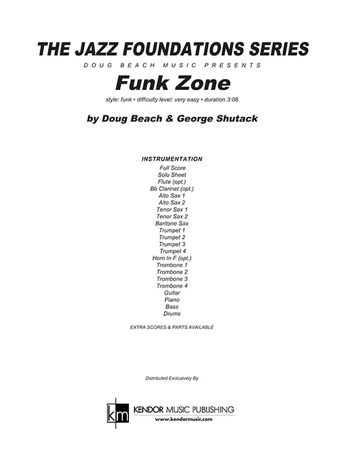 Kendor Music Funk Zone partitura pro big band very easy
