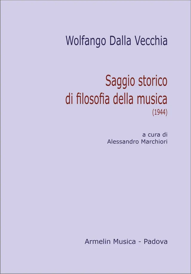Armelin Musica Saggio storico di filosofia della musica kniha 1944