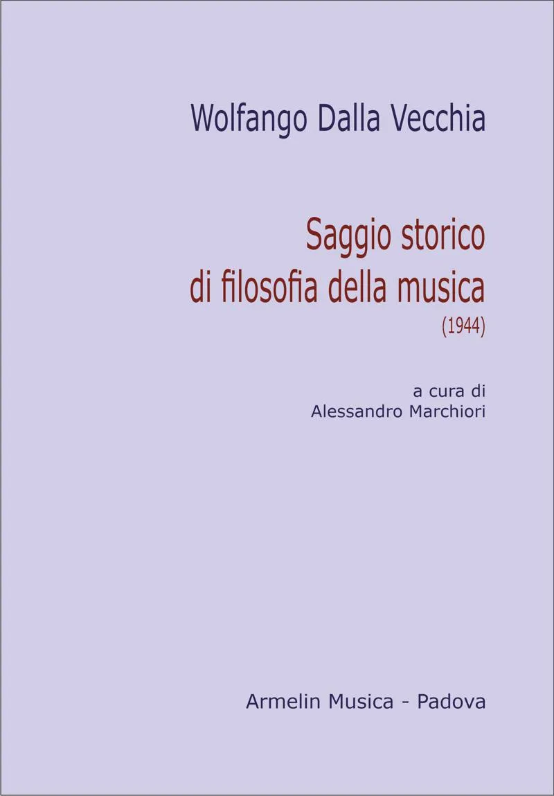 Armelin Musica Saggio storico di filosofia della musica kniha 1944