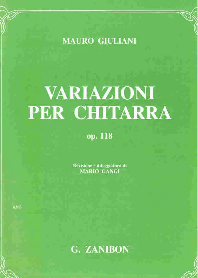 Armelin Musica Variazioni per chitarra op. 118 noty pro kytaru