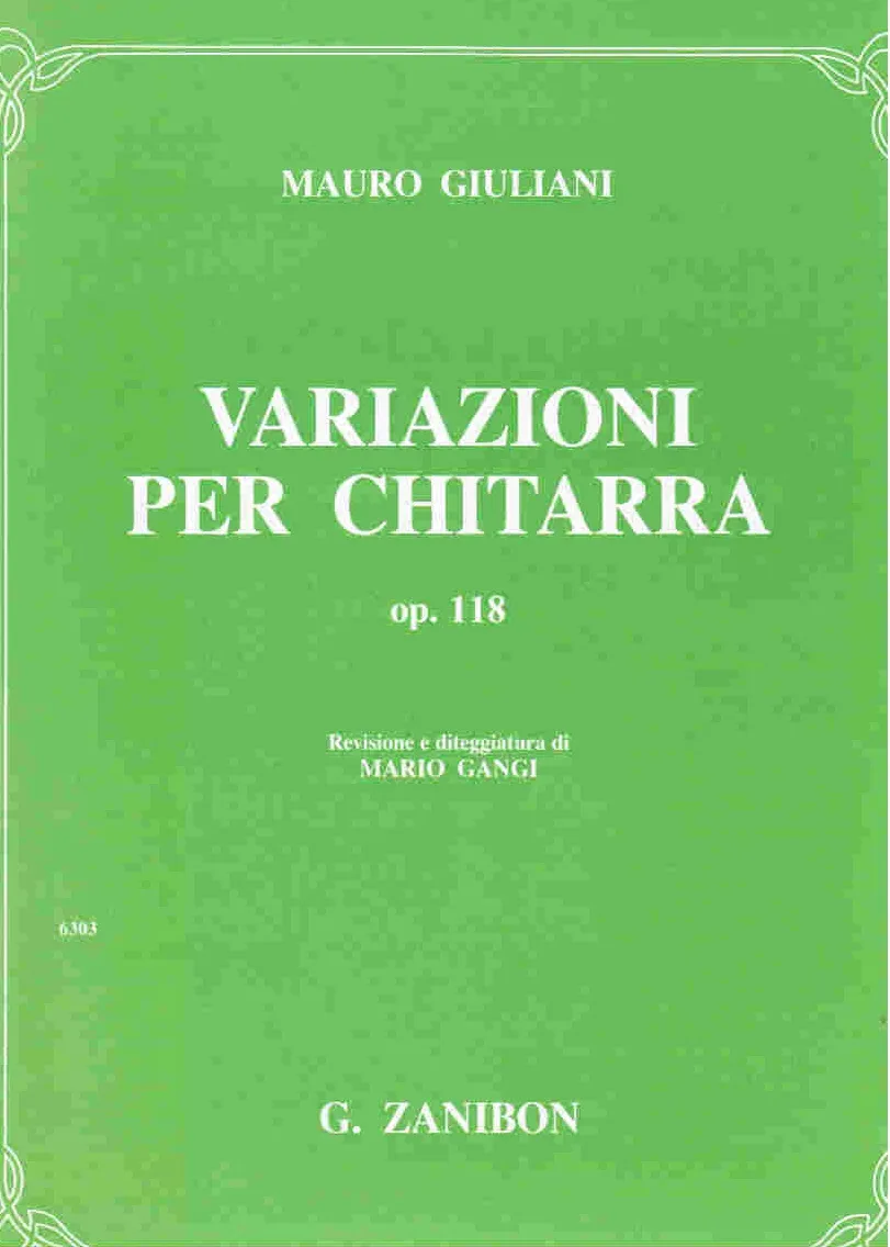 Armelin Musica Variazioni per chitarra op. 118 noty pro kytaru