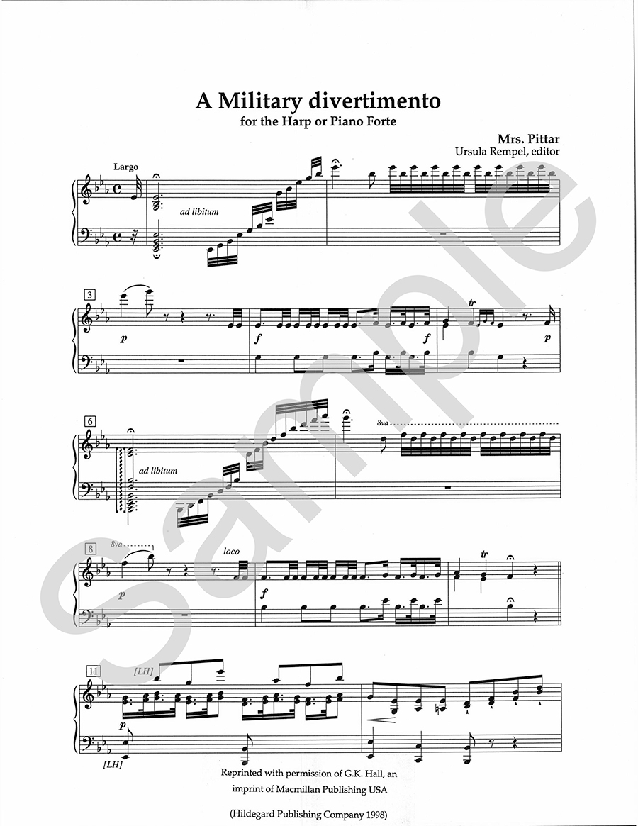 Hildegard Publishing Company 2 Works for Harp Fanny Pittar noty pro harfu