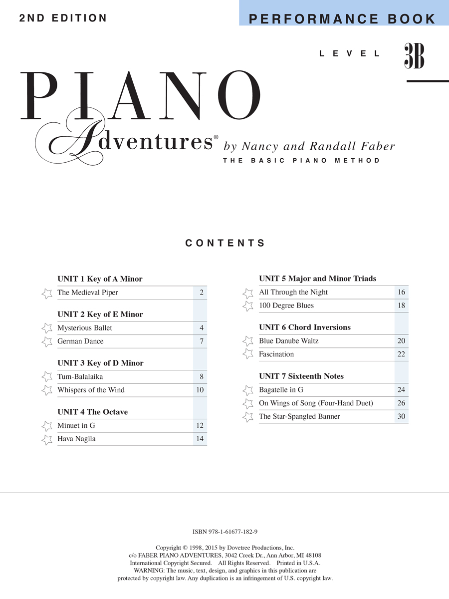Faber Piano Adventures 3B Performance 2nd Edition noty pro klavír
