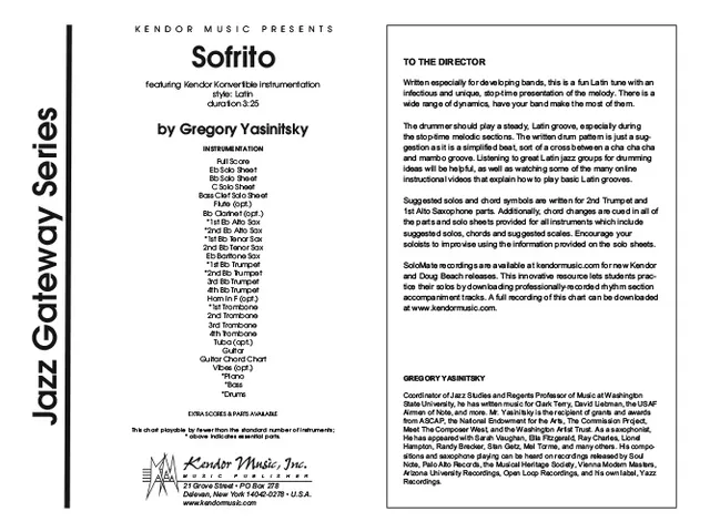 Kendor Music Sofrito partitura latin pro 9–17 hráčů