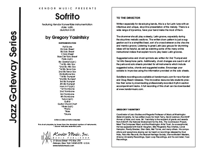 Kendor Music Sofrito partitura latin pro 9–17 hráčů