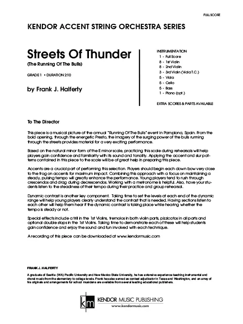 Kendor Music Streets Of Thunder noty partitura 2:10