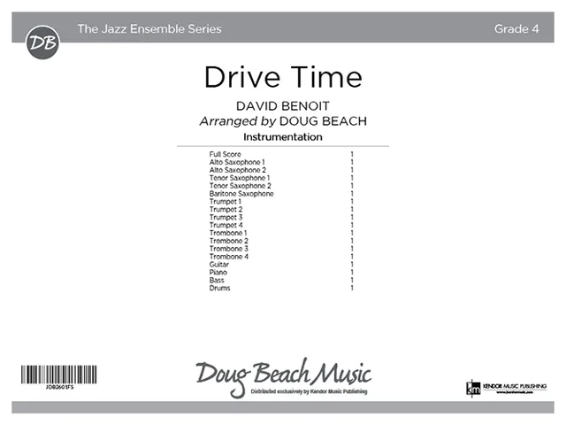 Kendor Music Drive Time partitura full score pro big band