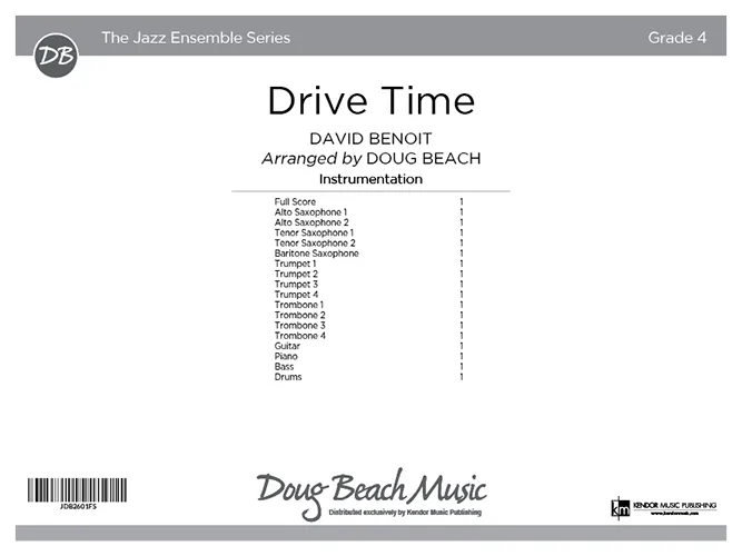 Kendor Music Drive Time partitura full score pro big band