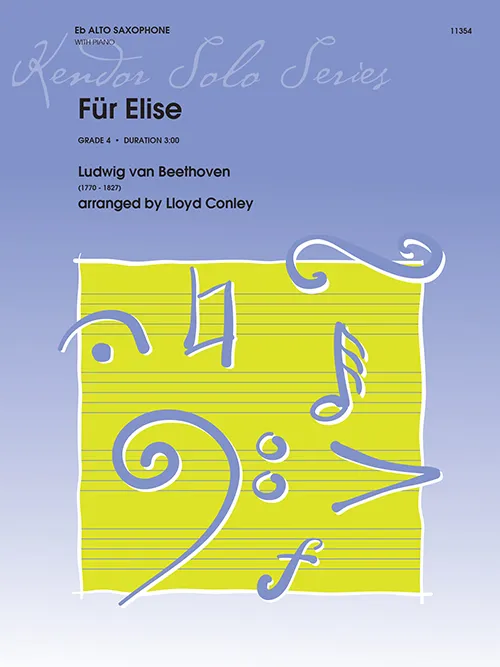 Kendor Music Für Elise noty pro altsaxofon s klavírem