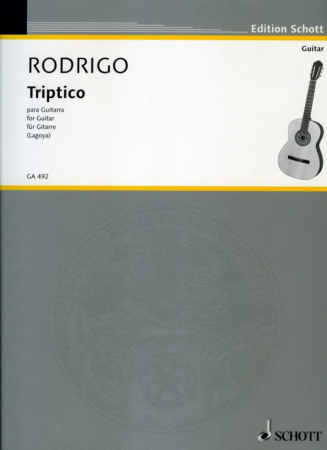 Ediciones Joaquín Rodrigo Tríptico noty pro kytaru sólo