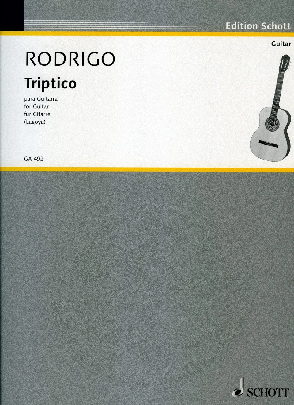 Ediciones Joaquín Rodrigo Tríptico noty pro kytaru sólo