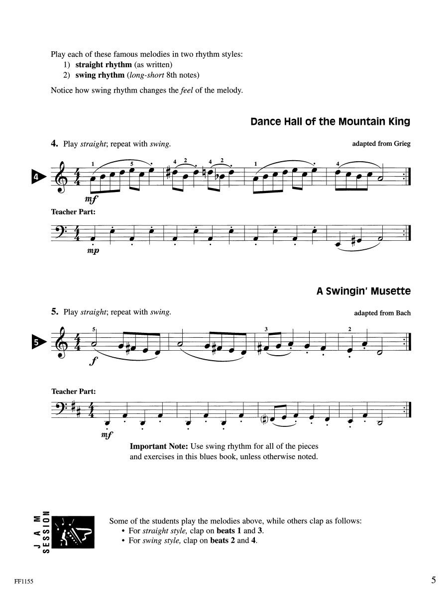 Faber Piano Adventures Discover Blues Improvisation noty pro klavír