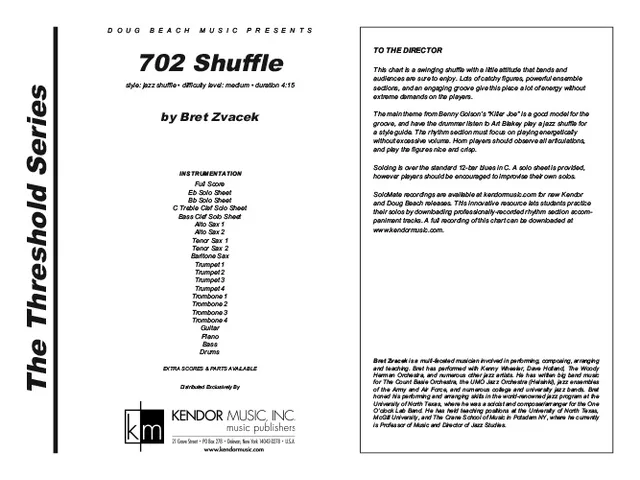 Kendor Music 702 Shuffle partitura jazz shuffle