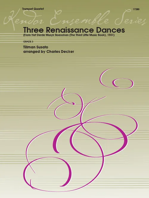 Kendor Music Three Renaissance Dances noty pro kvartet trubek