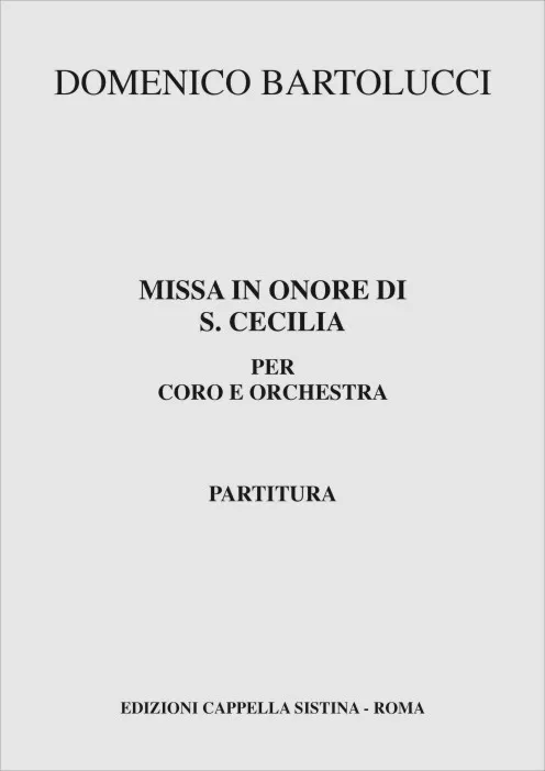 Armelin Musica Messa in onore di S. Cecilia partitura