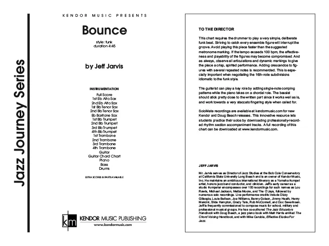 Kendor Music Bounce partitura funk pro big band