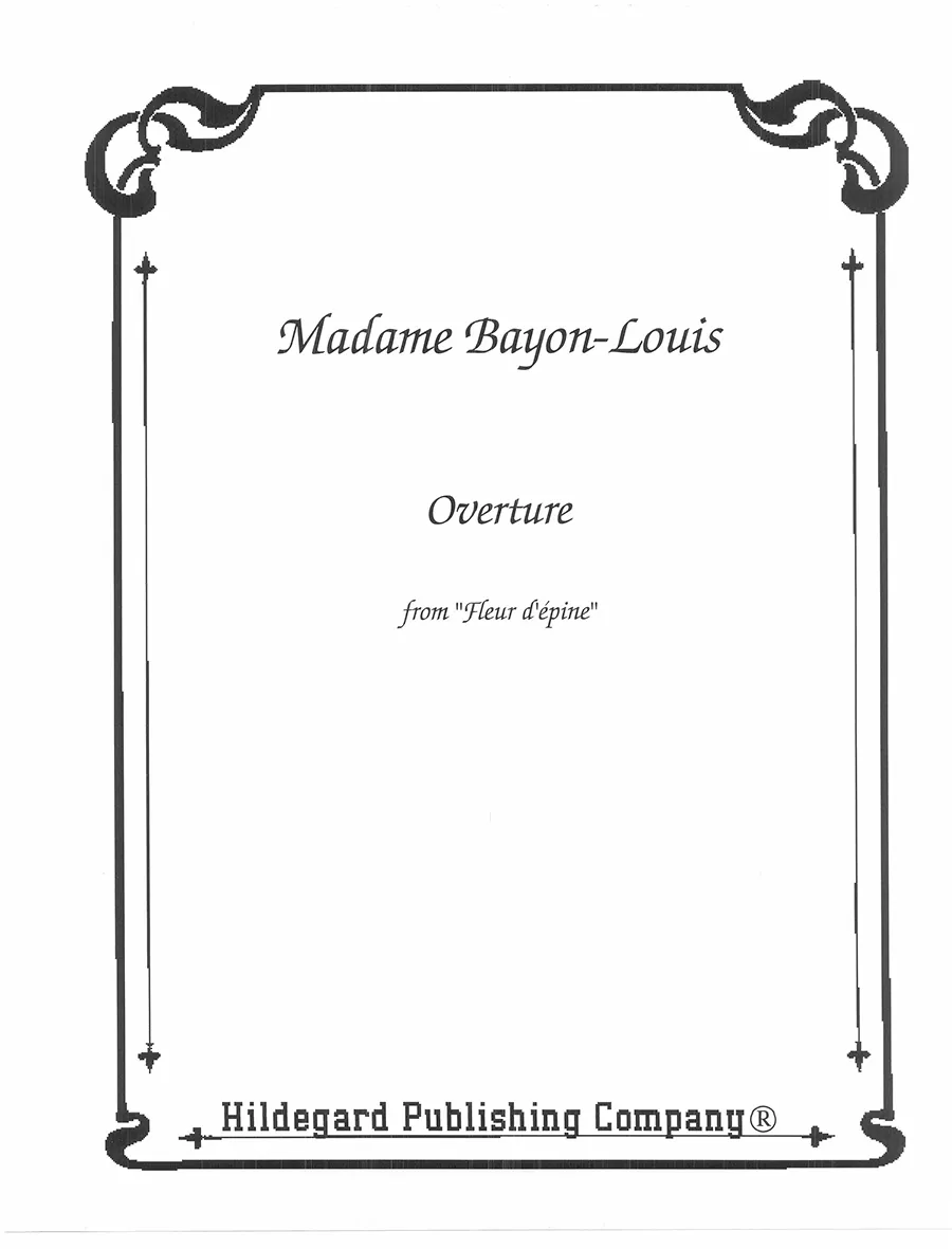 Hildegard Fleur d'épine předehra studijní partitura
