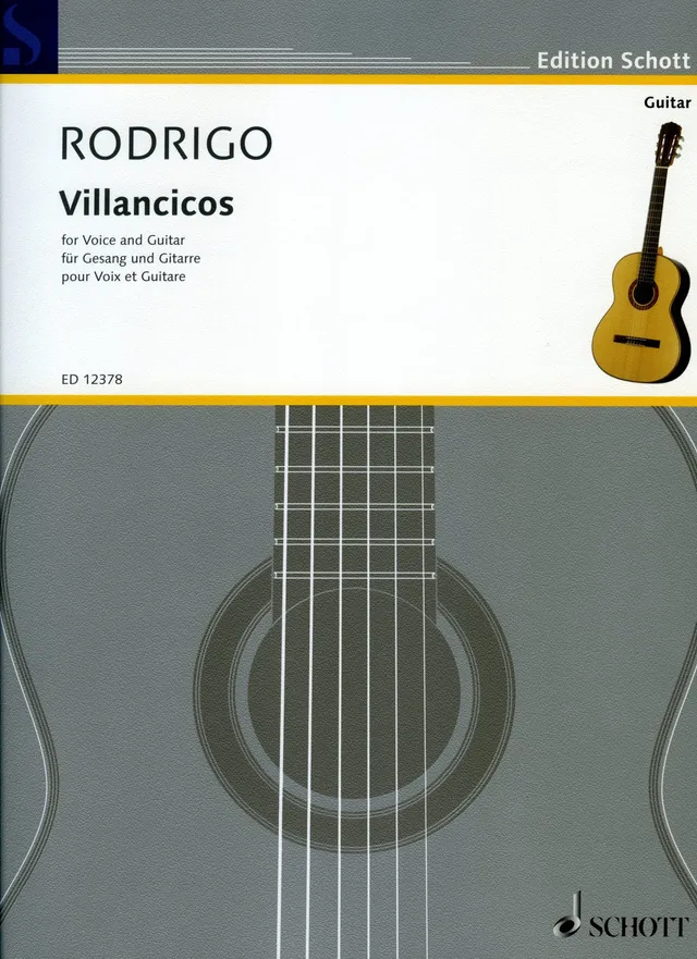 Ediciones Joaquín Rodrigo Tres villancicos noty hlas kytara 7 min
