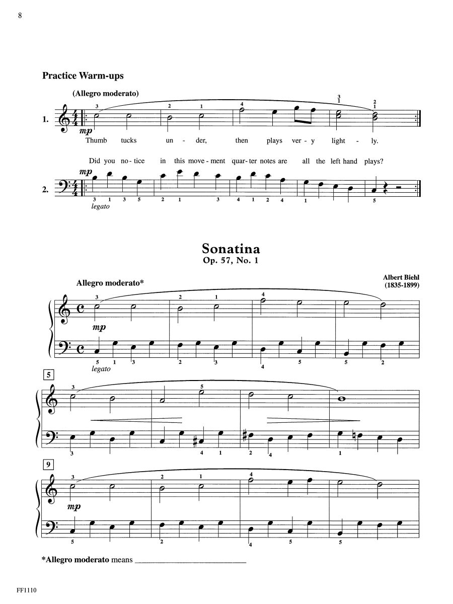 Faber Piano Sonatinas Book 1 noty pro klavír