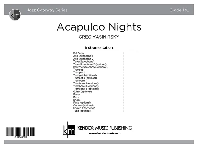 Kendor Music Acapulco Nights partitura f moll latin