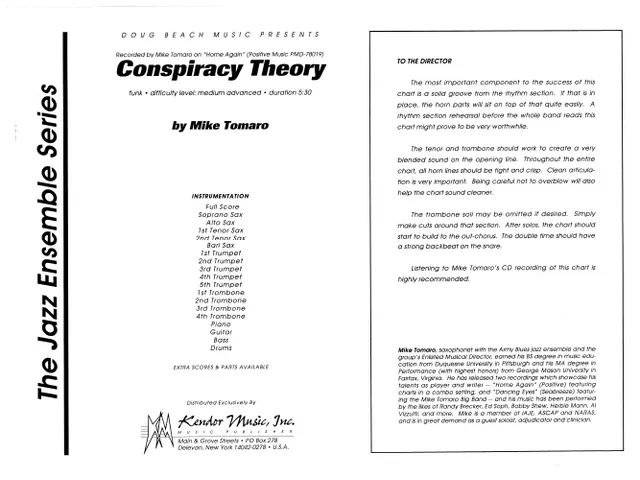 Kendor Music Conspiracy Theory partitura Full Score funk
