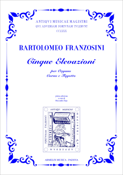 Armelin Musica Cinque elevazioni noty varhany roh fagot