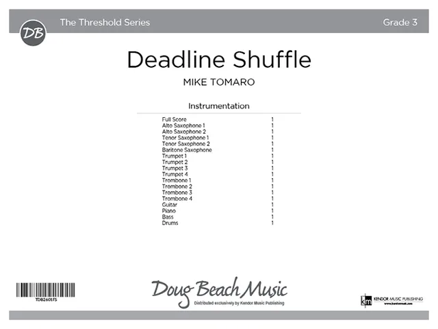 Kendor Music Deadline Shuffle noty full score swing
