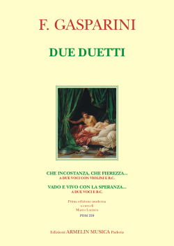 Armelin Musica Due duetti noty pro dva hlasy a basso continuo
