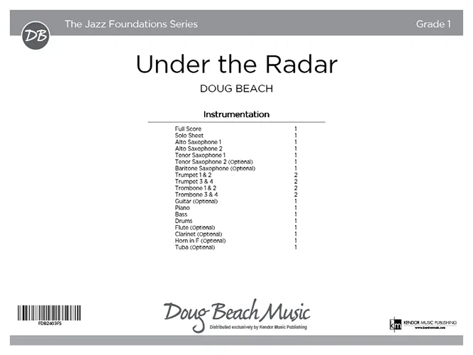 Kendor Music Under the Radar partitura rocková