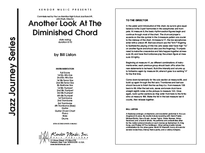 Kendor Music Another Look At The Diminished Chord partitura