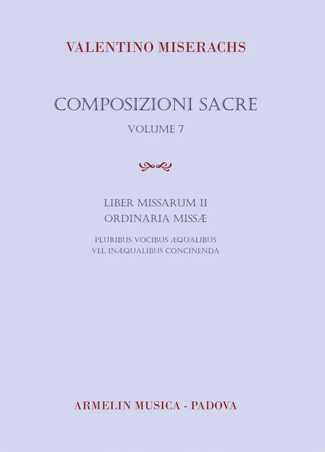 Armelin Musica Composizioni Sacre 7 noty mše