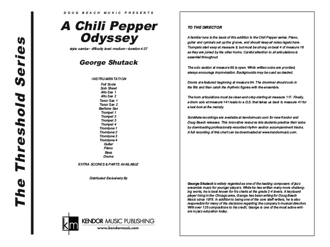 Kendor Music A Chili Pepper Odyssey partitura samba