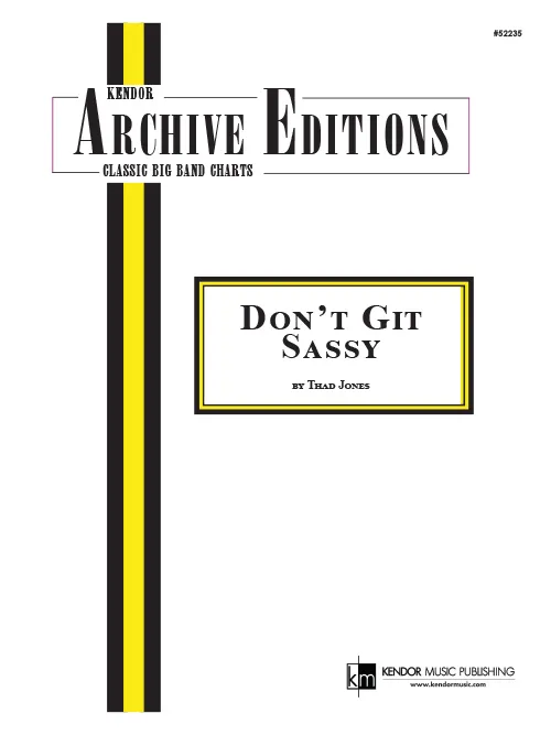 Kendor Music Don’t Git Sassy noty big band shuffle