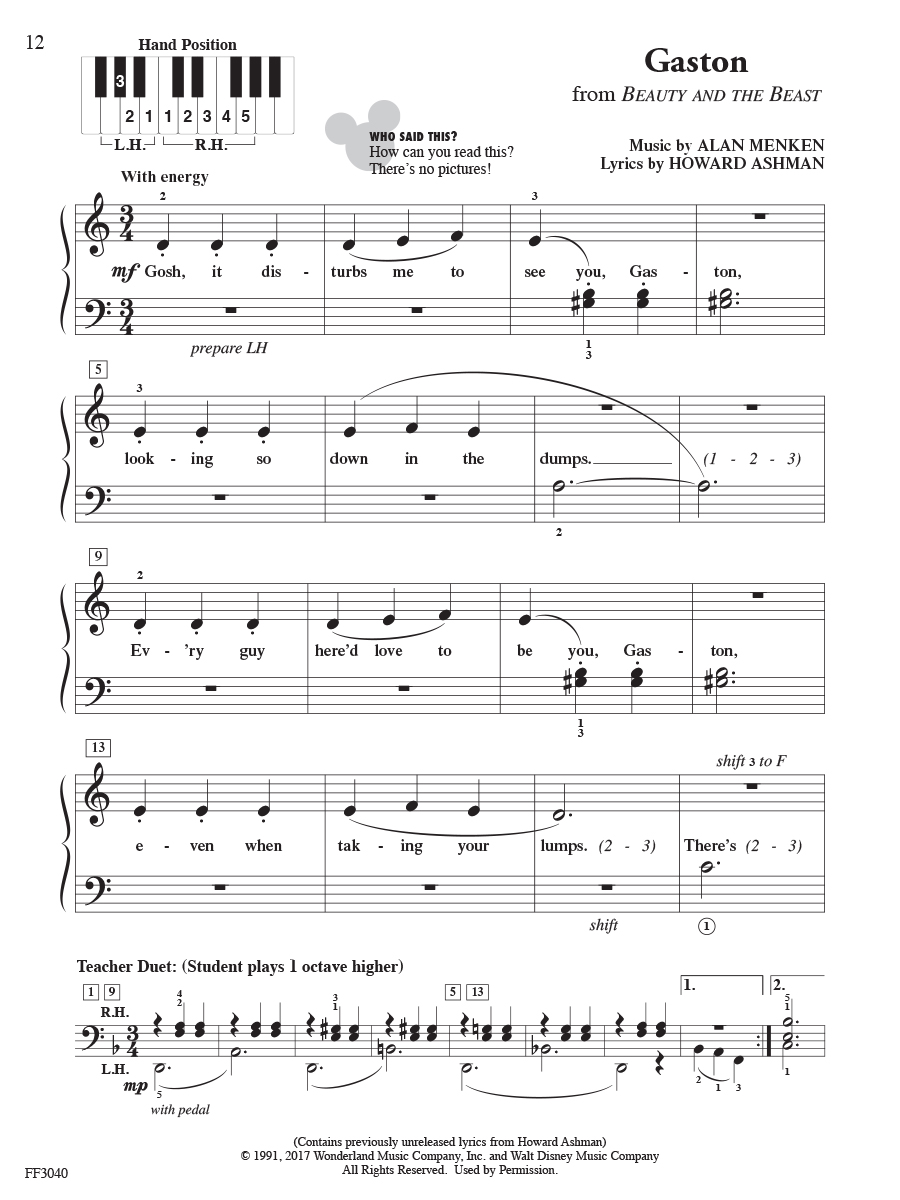 Faber Piano Adventures PlayTime Piano Disney noty Level 1