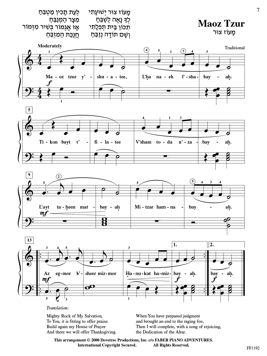 ChordTime Piano Jewish Favorites noty pro klavír 2B